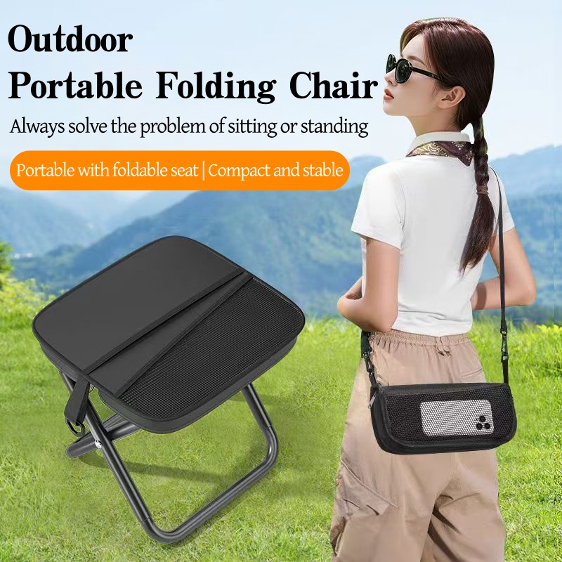 Outdoor Adventure Backpack - Tabouret pliable portable 6HY, léger, pour
